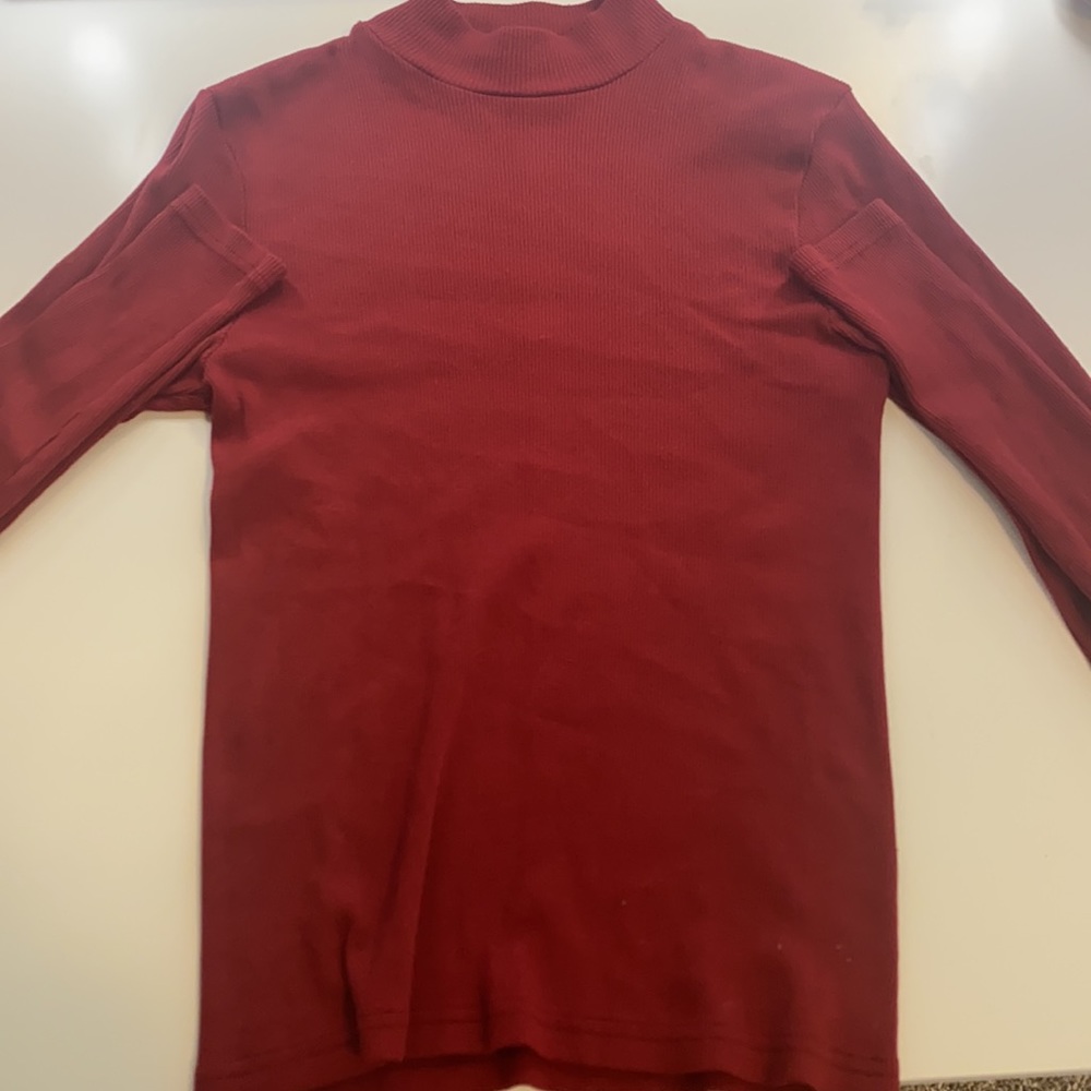Red long sleeve turtleneck